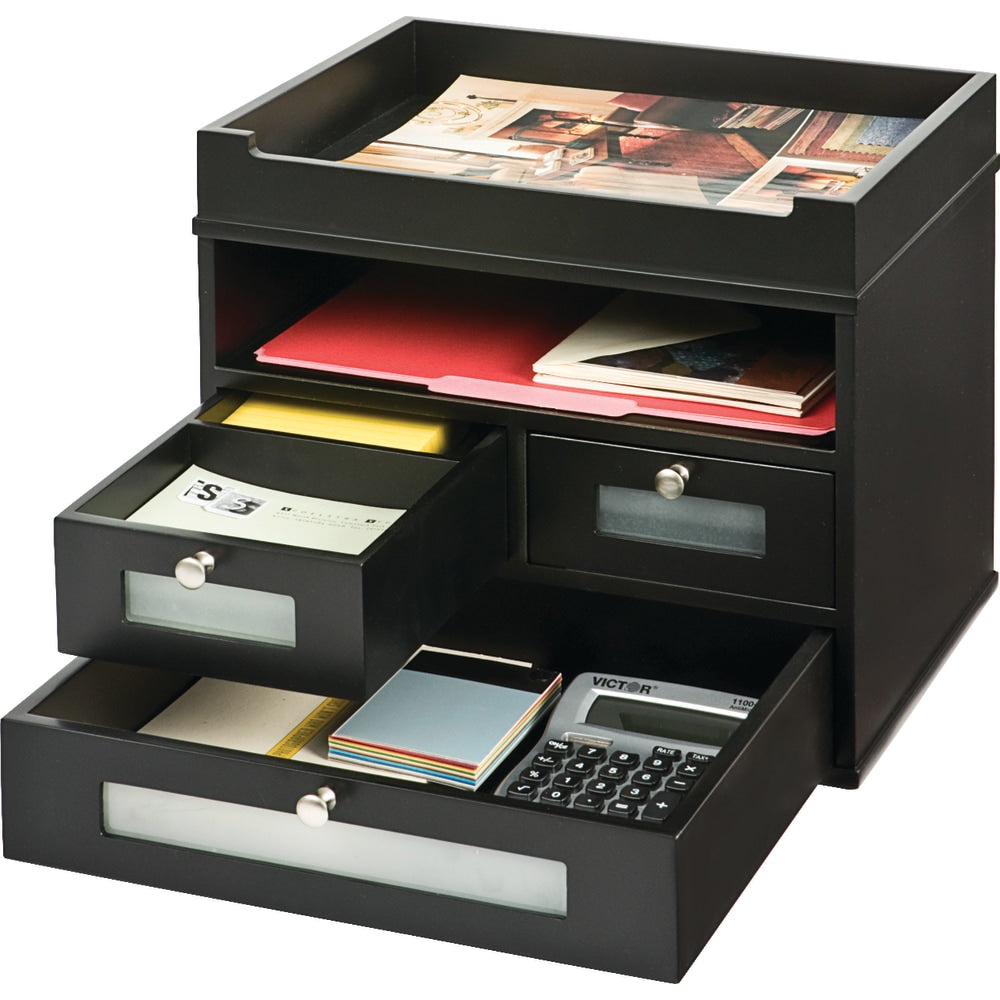 Victor Midnight Black Collection Tidy Tower Organizer