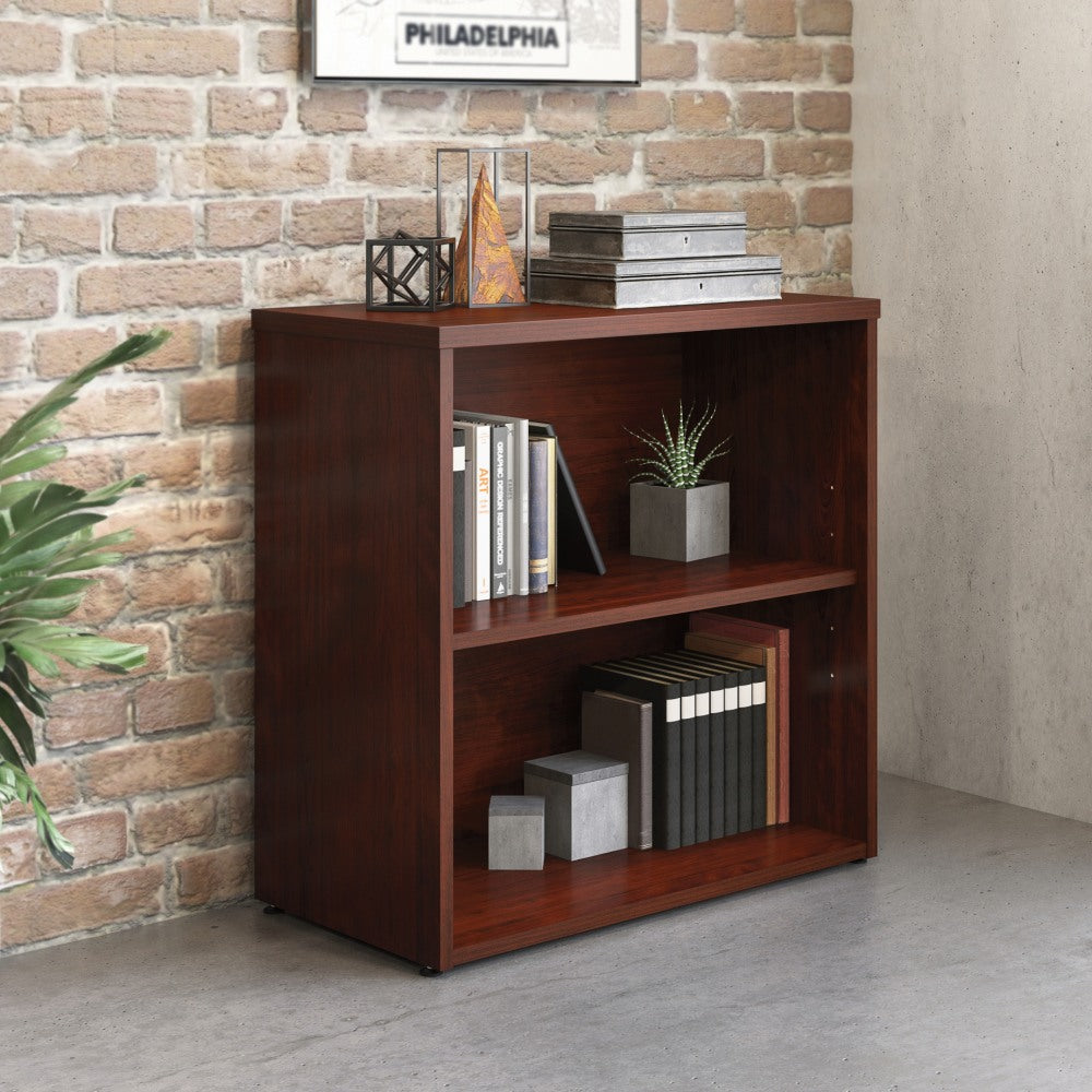 Sauder Affirm 30inH 2-Shelf Bookcase, Classic Cherry