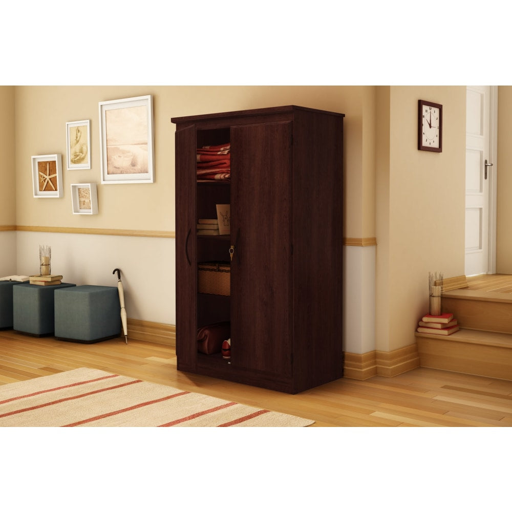 South Shore Morgan Storage Armoire, Royal Cherry