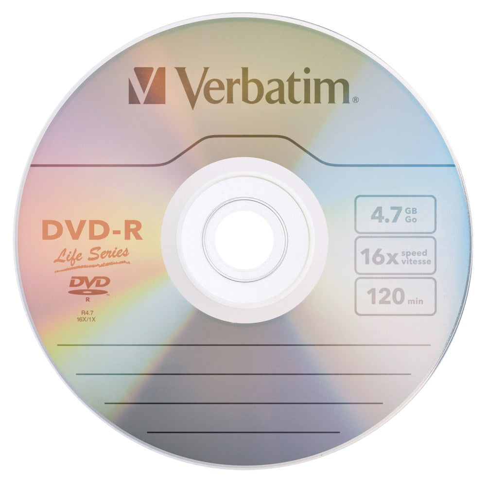 Verbatim Life Series DVD-R Disc Spindle, Pack Of 100