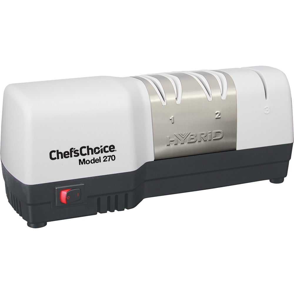 Edgecraft Chefs Choice Hybrid Diamond Hone Knife Sharpener, Silver