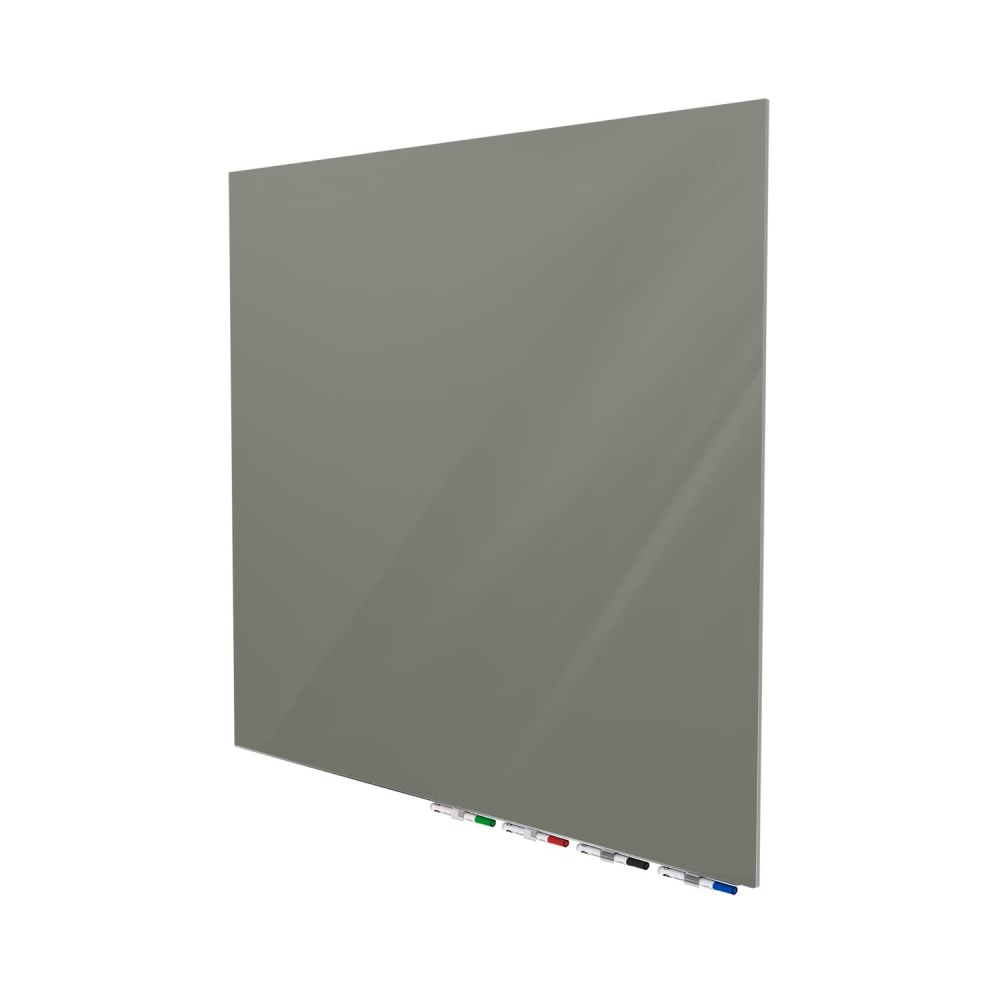 Ghent Aria Low Profile Glassboard, Magnetic, 48inH x 48inW, Square, Smoke