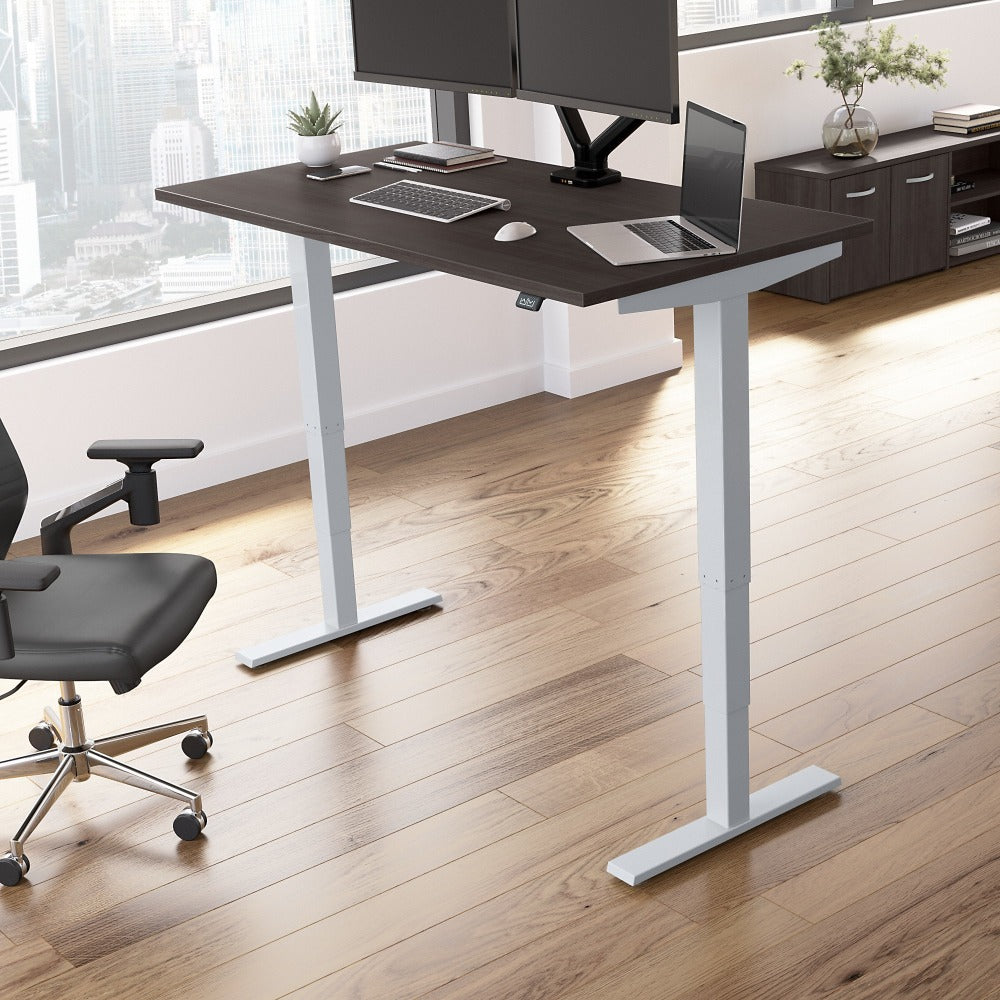 Move 40 Series by Bush Business Furniture Electric Height-Adjustable Standing Desk, 60in x 30in, Storm Gray/Cool Gray Metallic, Standard Delivery