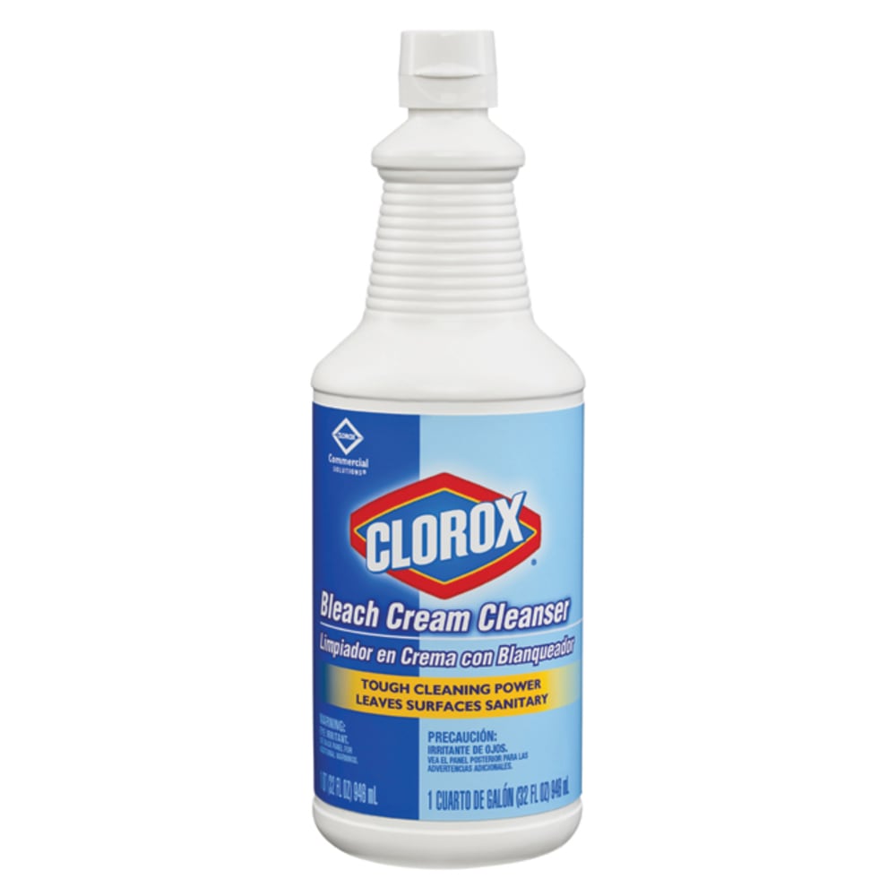 Clorox Bleach Cream Cleanser - Cream Cleanser - 32 fl oz (1 quart) - 8 / Carton - Clear