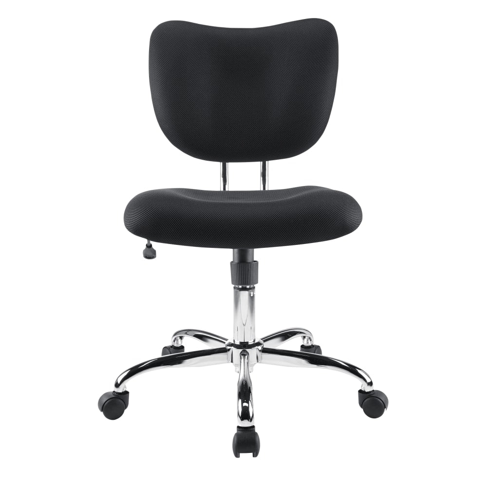 Realspace Jancy Mesh Low-Back Task Chair, Black/Chrome, BIFMA Compliant