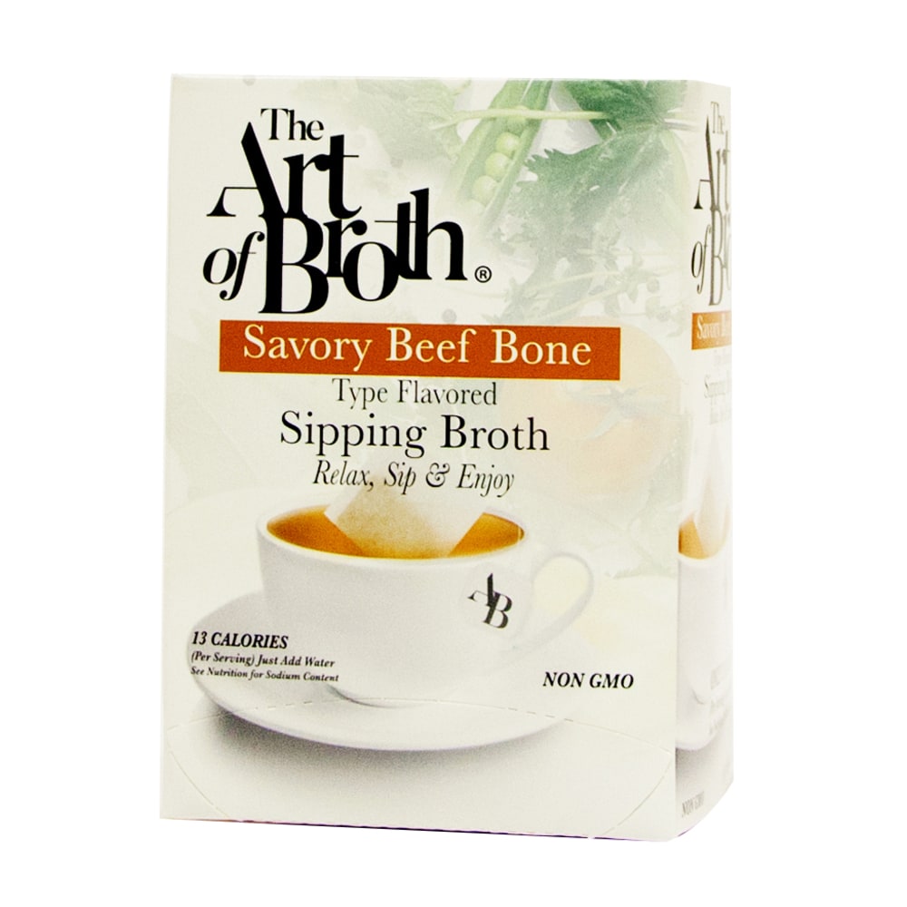 The Art of Broth Beef Flavored Sipping Broth, Box Of 20 Bags