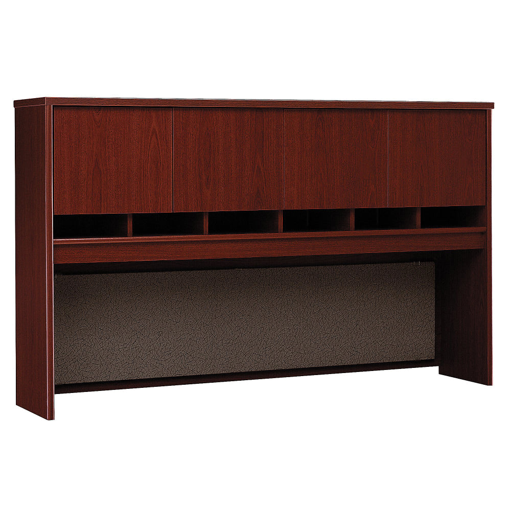 Bush Business Furniture Components 4 Door Hutch, 72inW, Mahogany, Standard Delivery