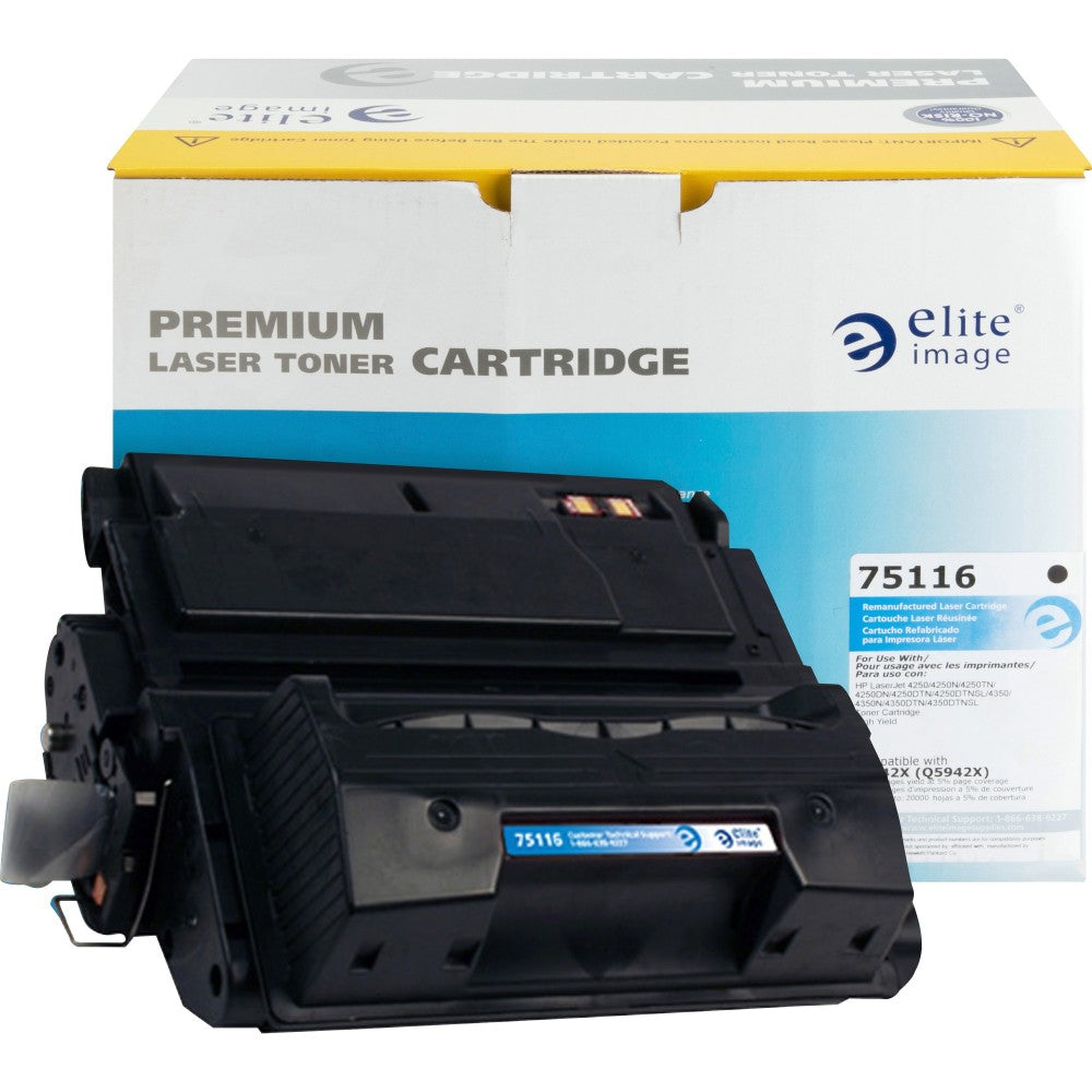 Elite Image Remanufactured Black High Yield Toner Cartridge Replacement For HP 42X, Q5942X, ELI75116