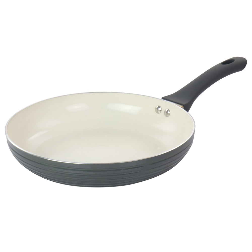 Oster Ridge Valley Aluminum Non-Stick Frying Pan, 10in, Gray