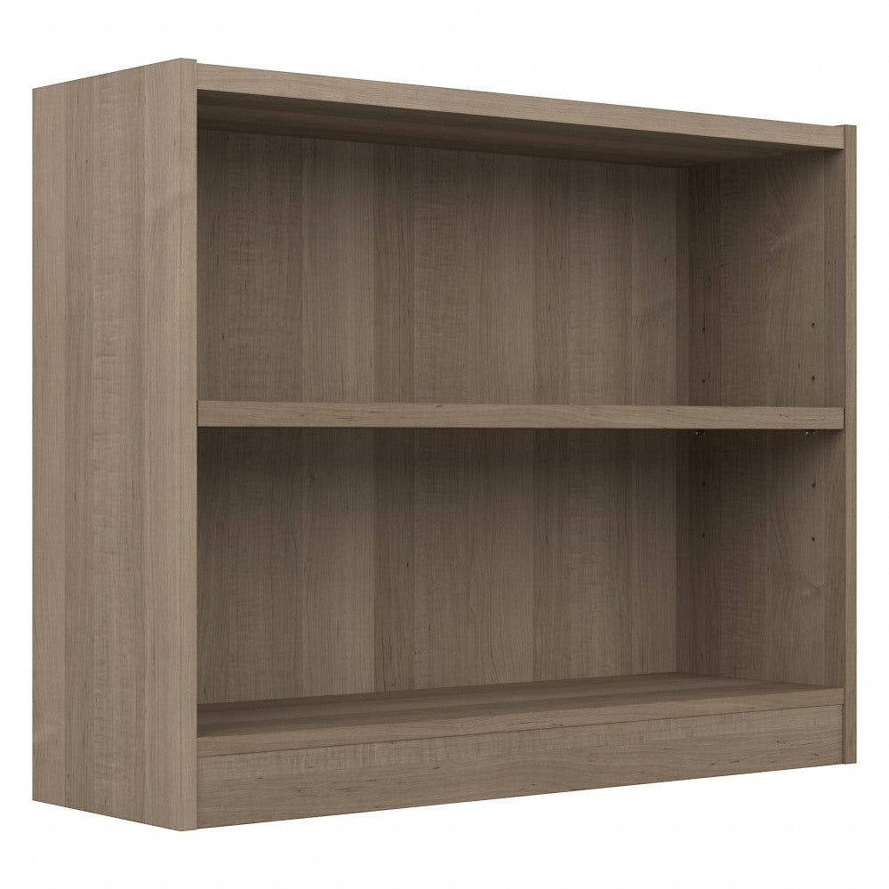 Bush Furniture Universal Small 30inH 2-Shelf Bookcase, Ash Gray, Standard Delivery