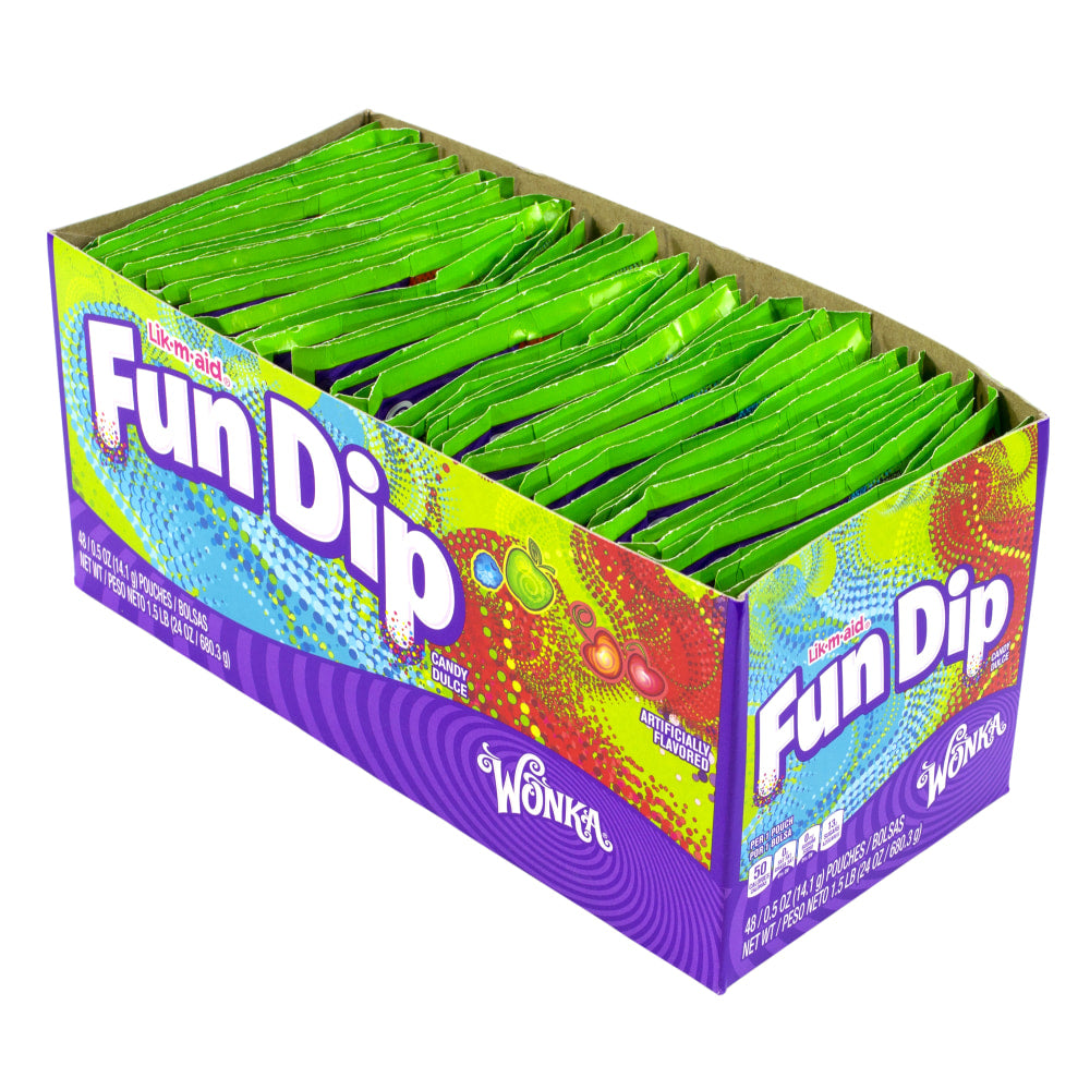 Wonka Lik M Aid Fun Dip, Small, 0.5 Oz, Pack Of 48