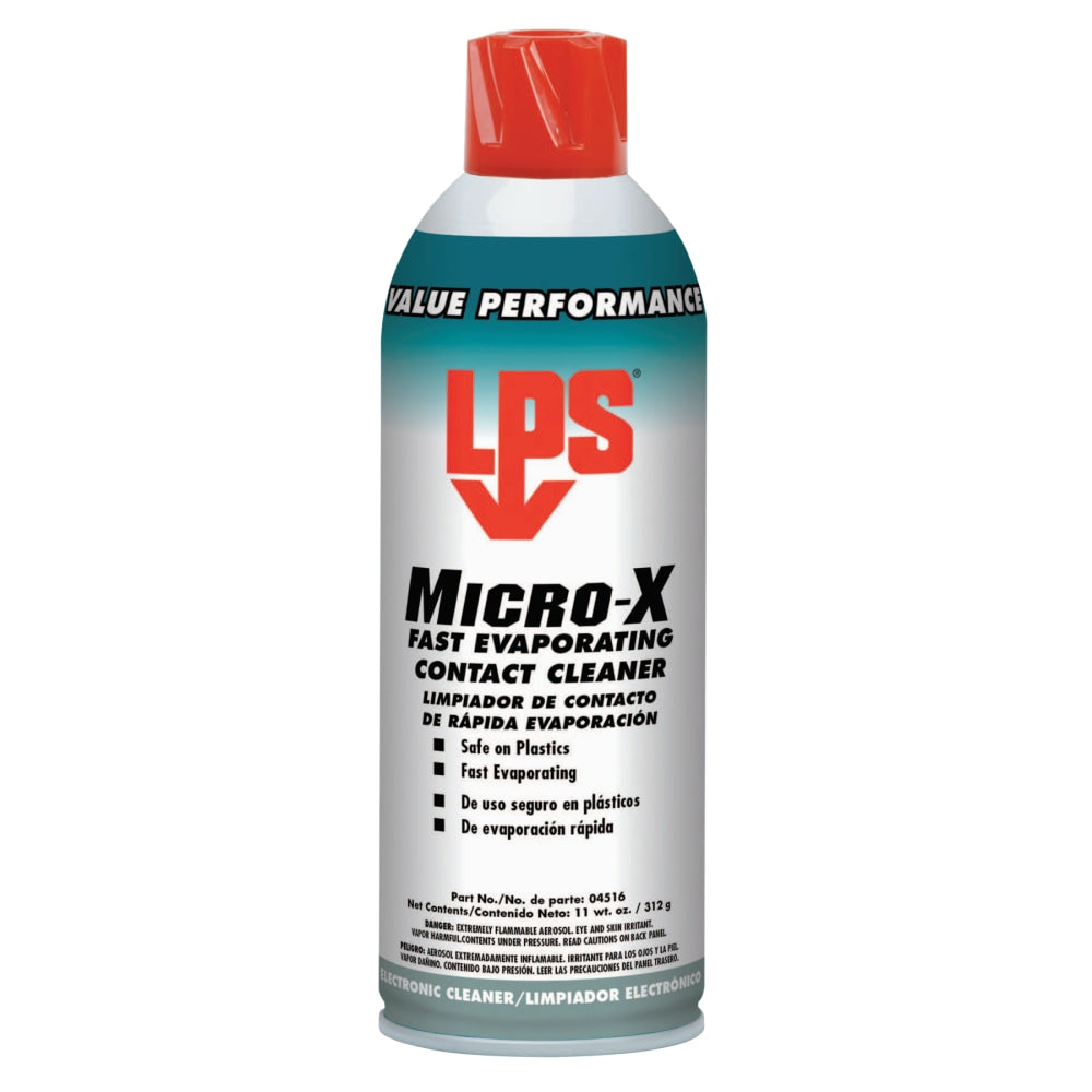 Micro-X Fast Evaporating Aerosol Contact Cleaner, 11 Oz Can, Case Of 12