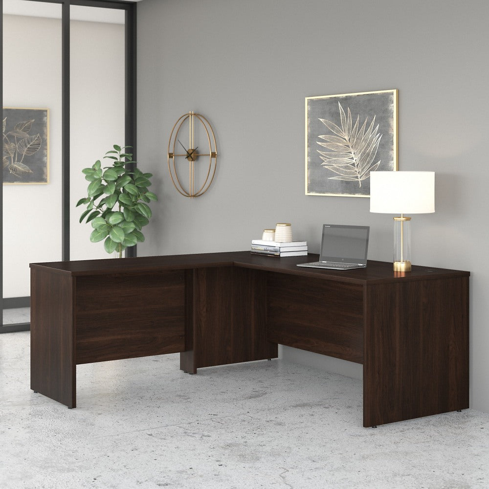 Bush Business Furniture Studio C 72inW L-Shaped Corner Desk With Return, Black Walnut, Standard Delivery