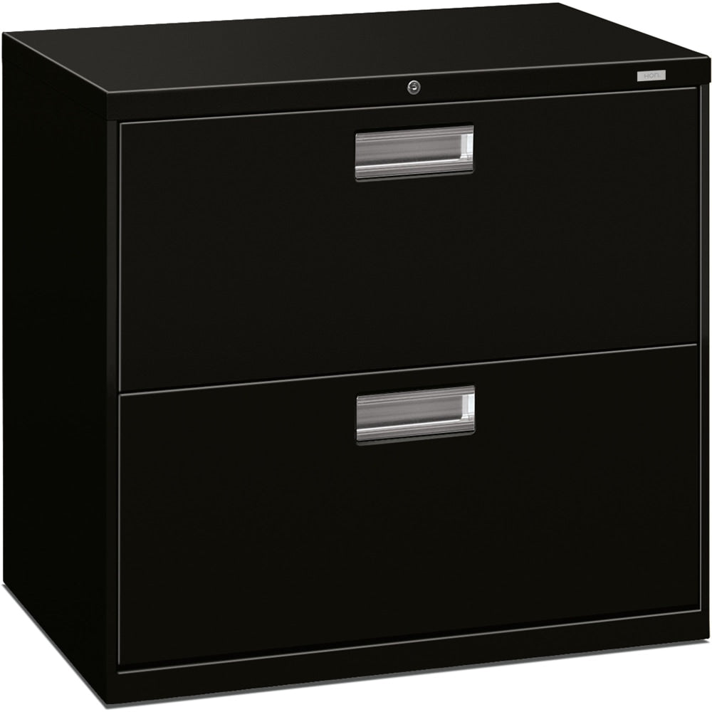 HON Brigade 600 30inW x 18inD Lateral 2-Drawer File Cabinet, Black