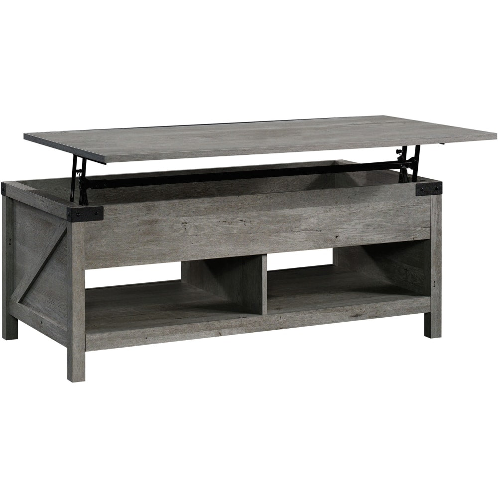 Sauder Bridge Acre Coffee Table, 18-15/16inH x 46-1/4inW x 23-5/8inD, Mystic Oak