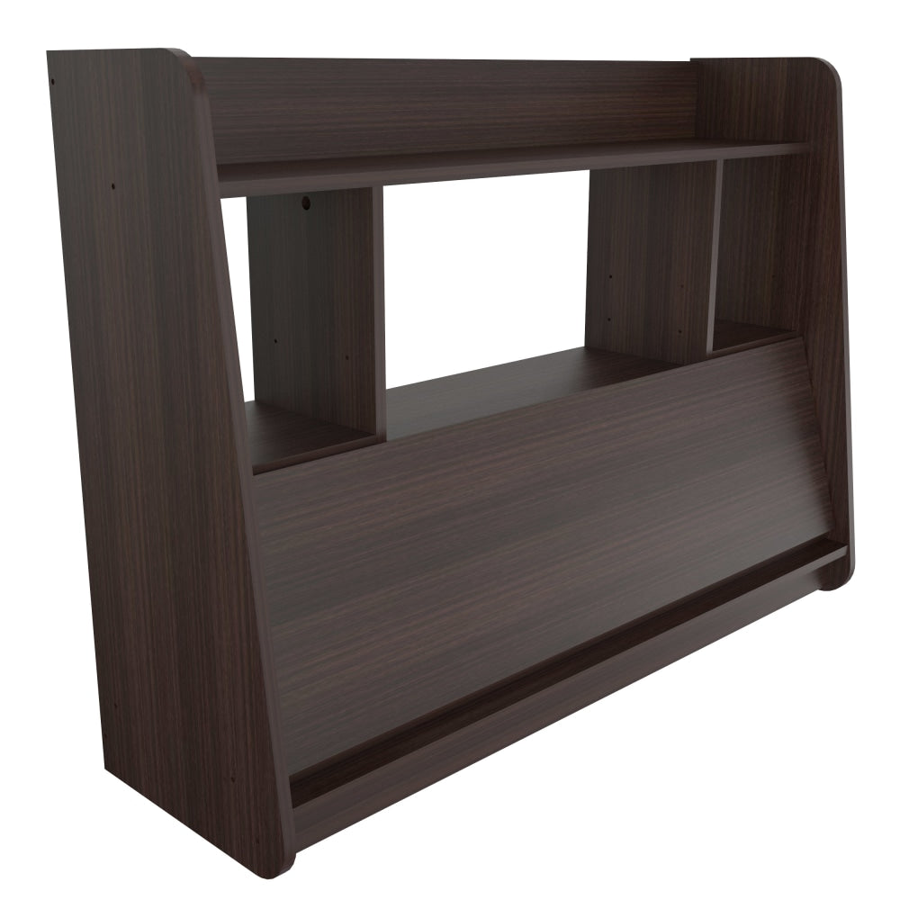 Inval Floating 44inW Wall-Mounted Laptop Computer Desk, Espresso