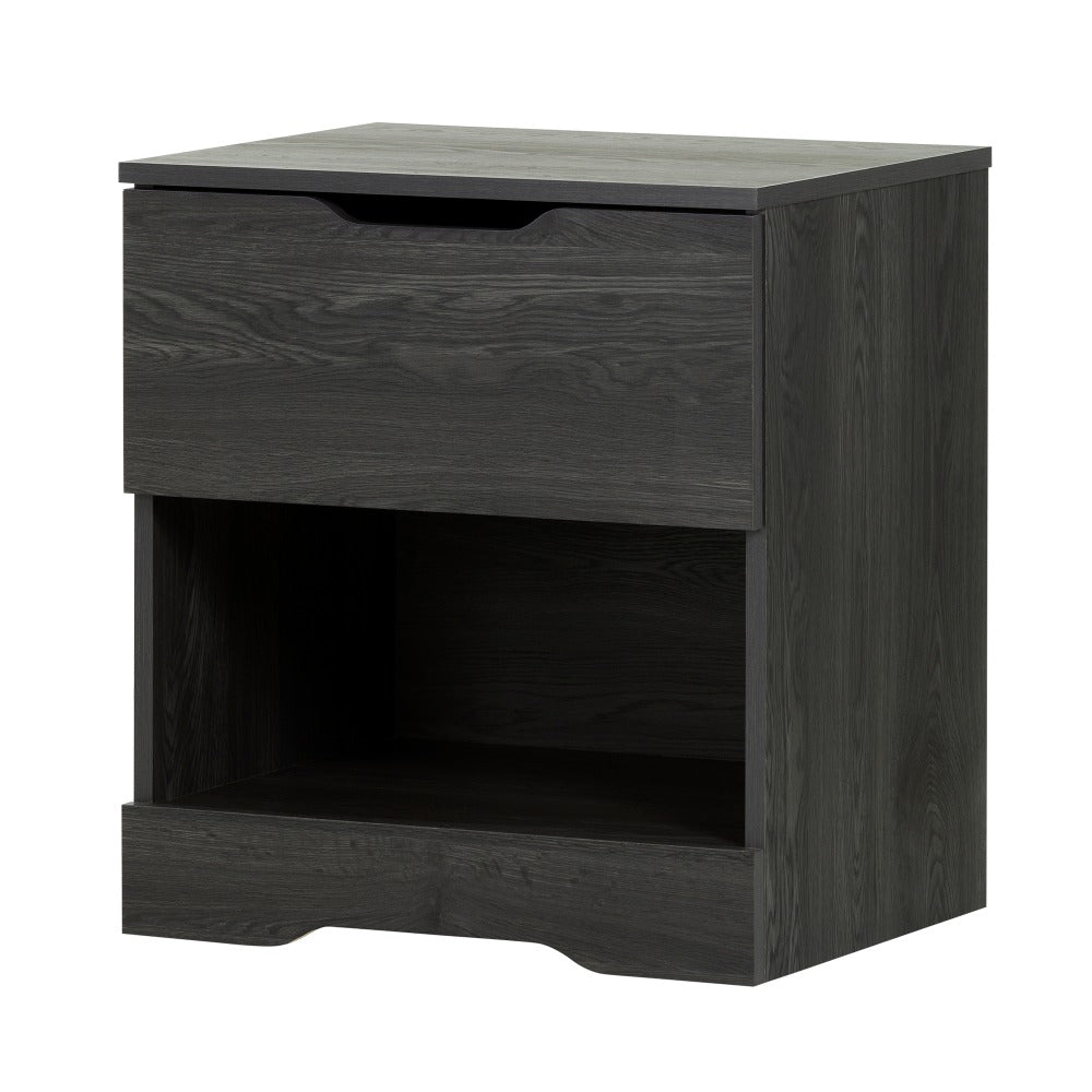 South Shore Holland 1-Drawer Nightstand, 19-3/4inH x 22-1/4inW x 17inD, Gray Oak