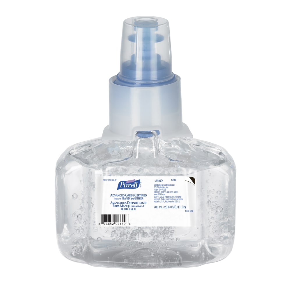 Purell LTX Advanced Green Certified Gel Instant Hand Sanitizer, 700 mL