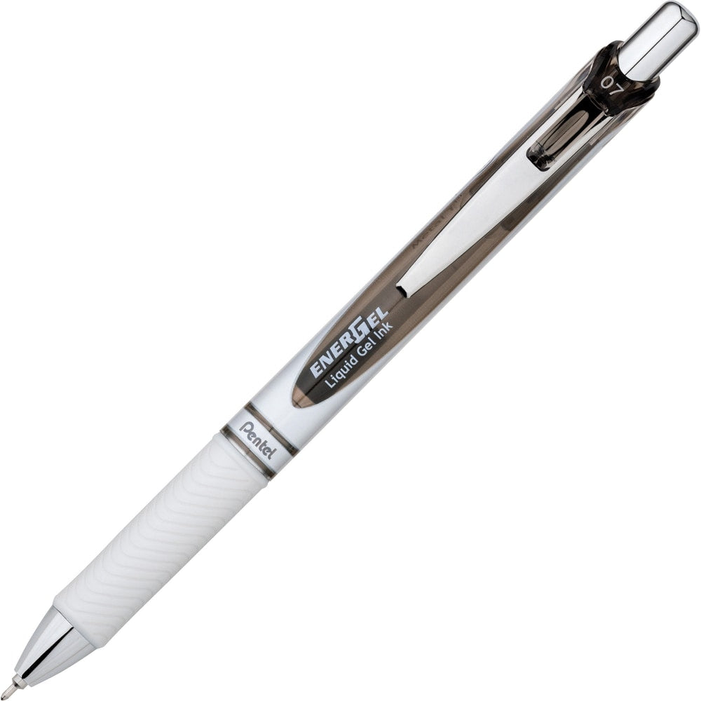 Pentel EnerGel Pearl Retractable Liquid Gel Pen, Medium Point, 0.7 mm, Pearl White Barrel, Black Ink