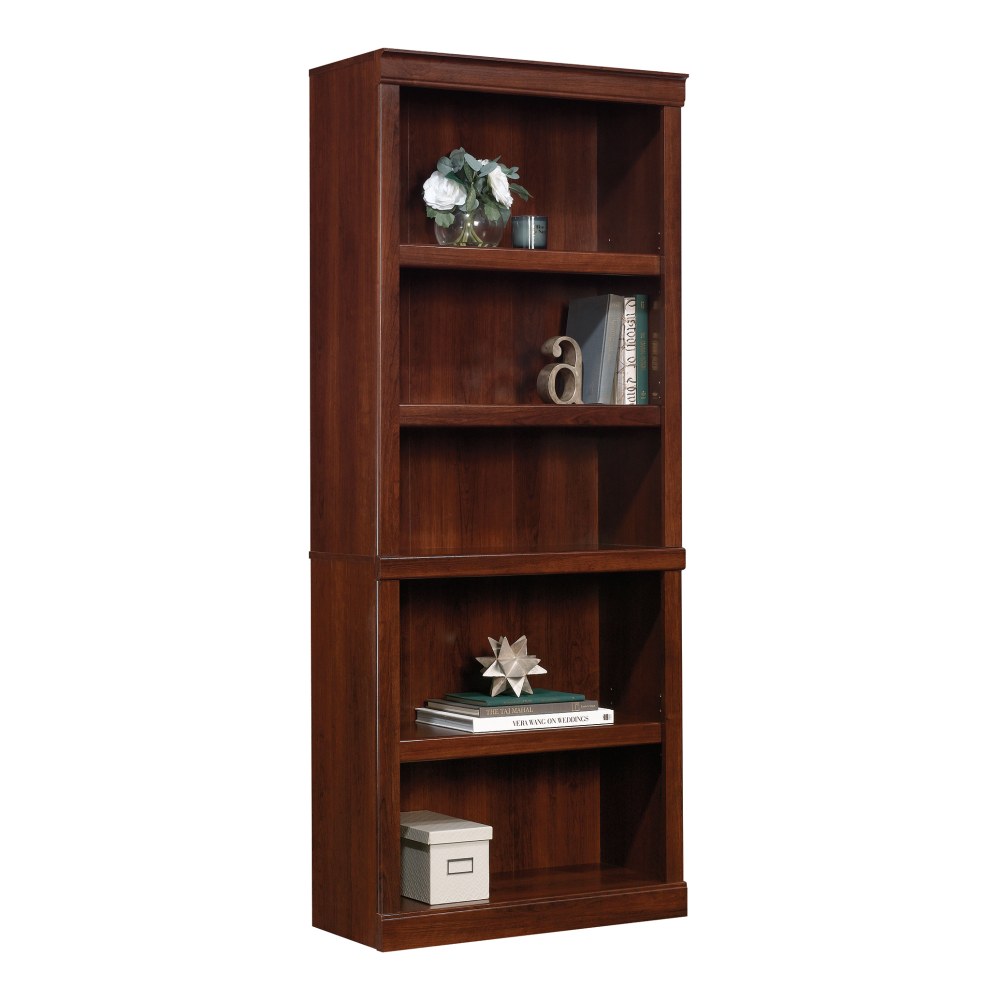 Realspace 72inH 5-Shelf Bookcase, Mulled Cherry