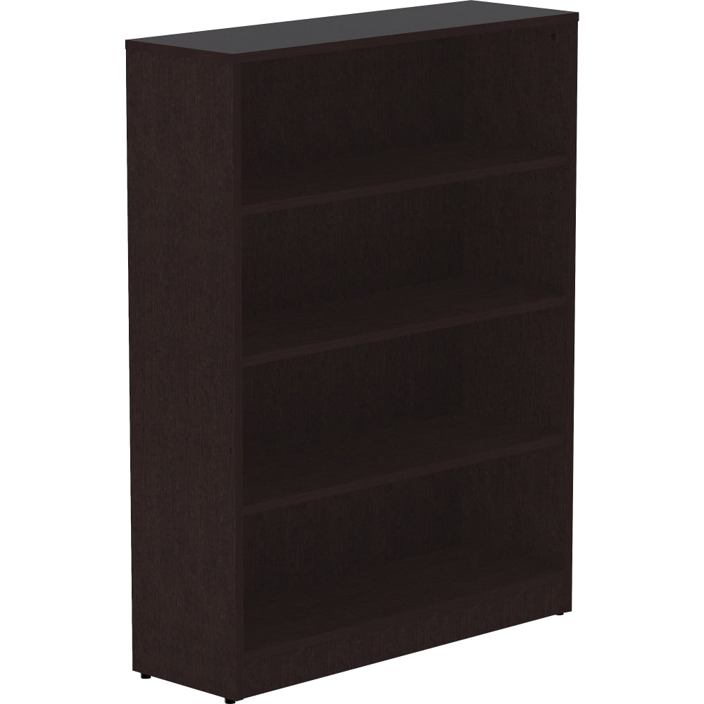 Lorell Essentials 48inH 4-Shelf Bookshelf, Espresso