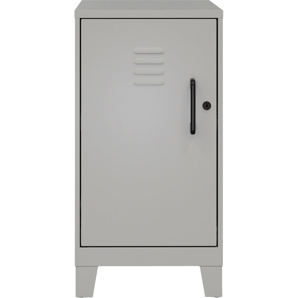 LYS SOHO Locker - 2 Shelve(s) - for Office, Home, Classroom, Playroom, Basement, Garage, Cloth, Sport Equipments, Toy, Game - Overall Size 27.5in x 14.3in x 18in - Silver - Steel