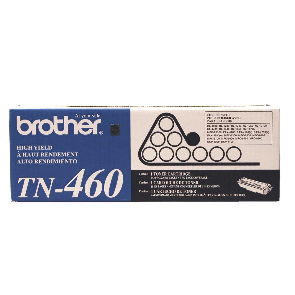 Brother TN-460 Black High Yield Toner Cartridge, TN-460BK