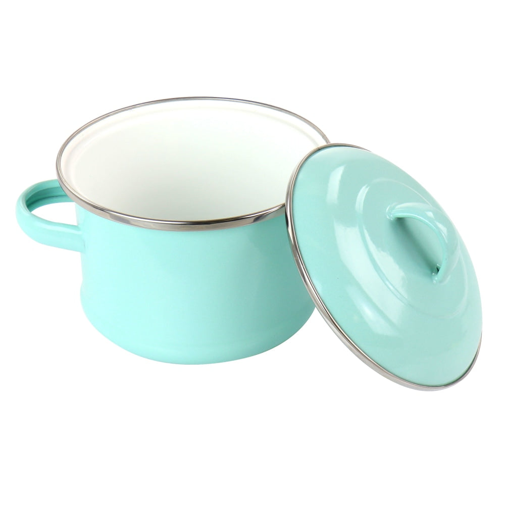 Martha Stewart Steel Mini Dutch Oven, Turquoise