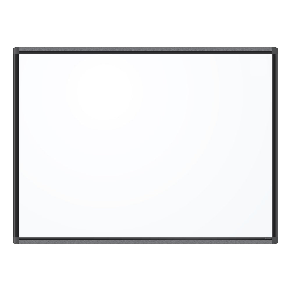 U Brands PINIT Magnetic Dry-Erase Board, 47in x 35in, White, Black Aluminum Frame