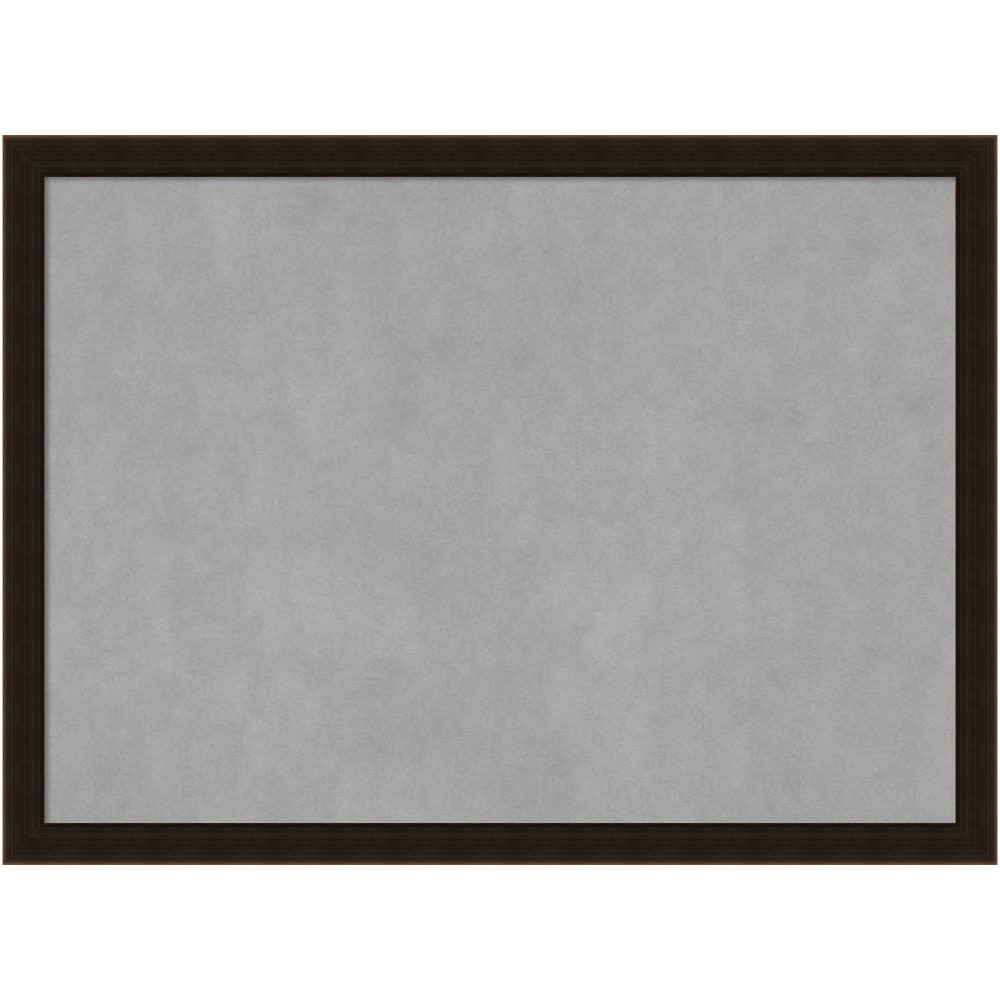 Amanti Art Magnetic Bulletin Board, Steel/Aluminum, 30in x 22in, Espresso Brown Wood Frame