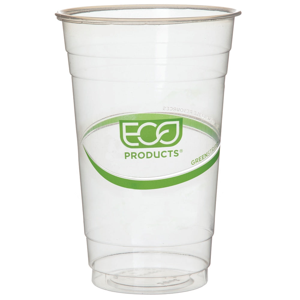 Eco-Products GreenStripe Cold Cups, 20 Oz, Clear, Pack Of 1,000 Cups