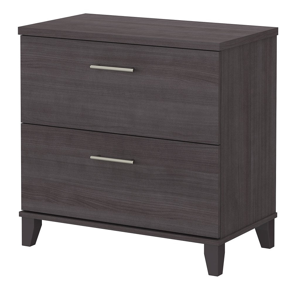 Bush Business Furniture Somerset 29-9/16inW x 16-11/16inD Lateral 2-Drawer File Cabinet, Storm Gray, Standard Delivery