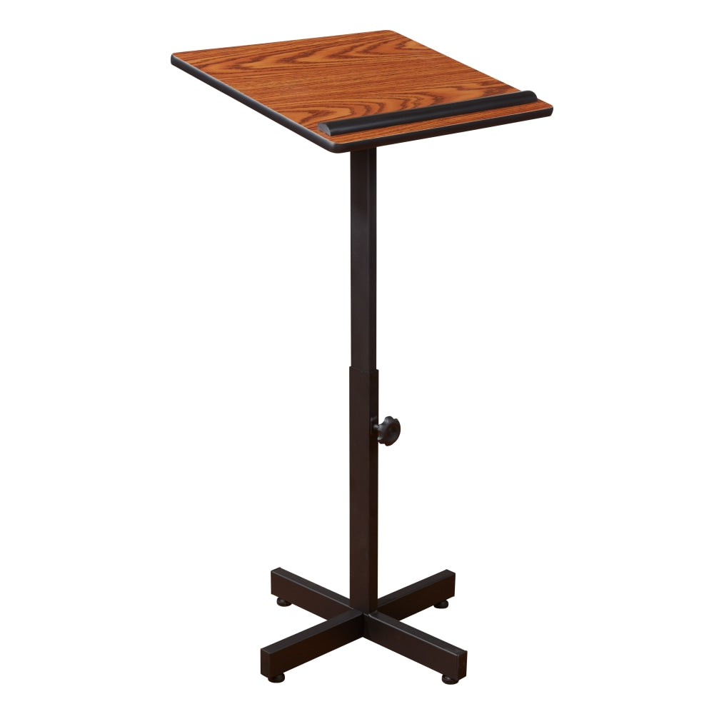 Oklahoma Sound Portable Presentation Lectern Stand, Medium Oak