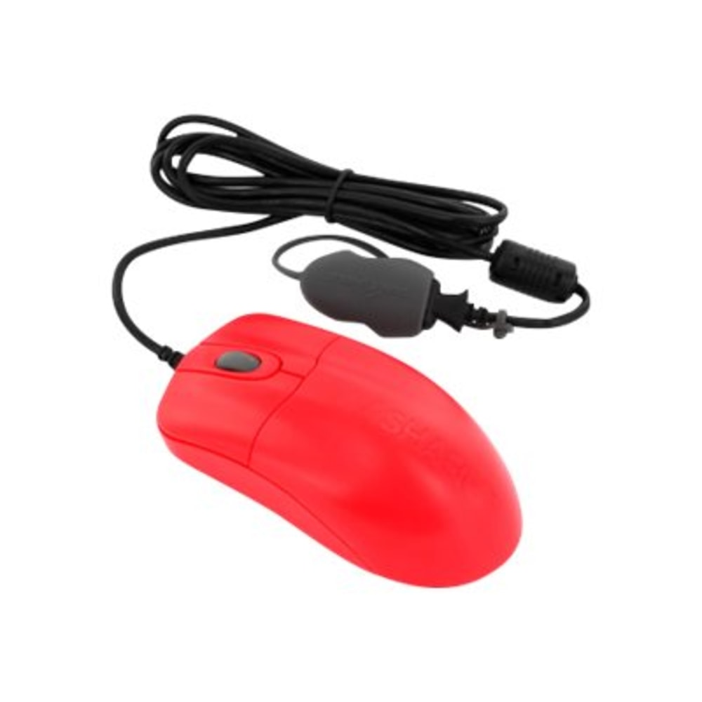 Seal Shield Silver Storm - Mouse - optical - 3 buttons - wired - USB - red