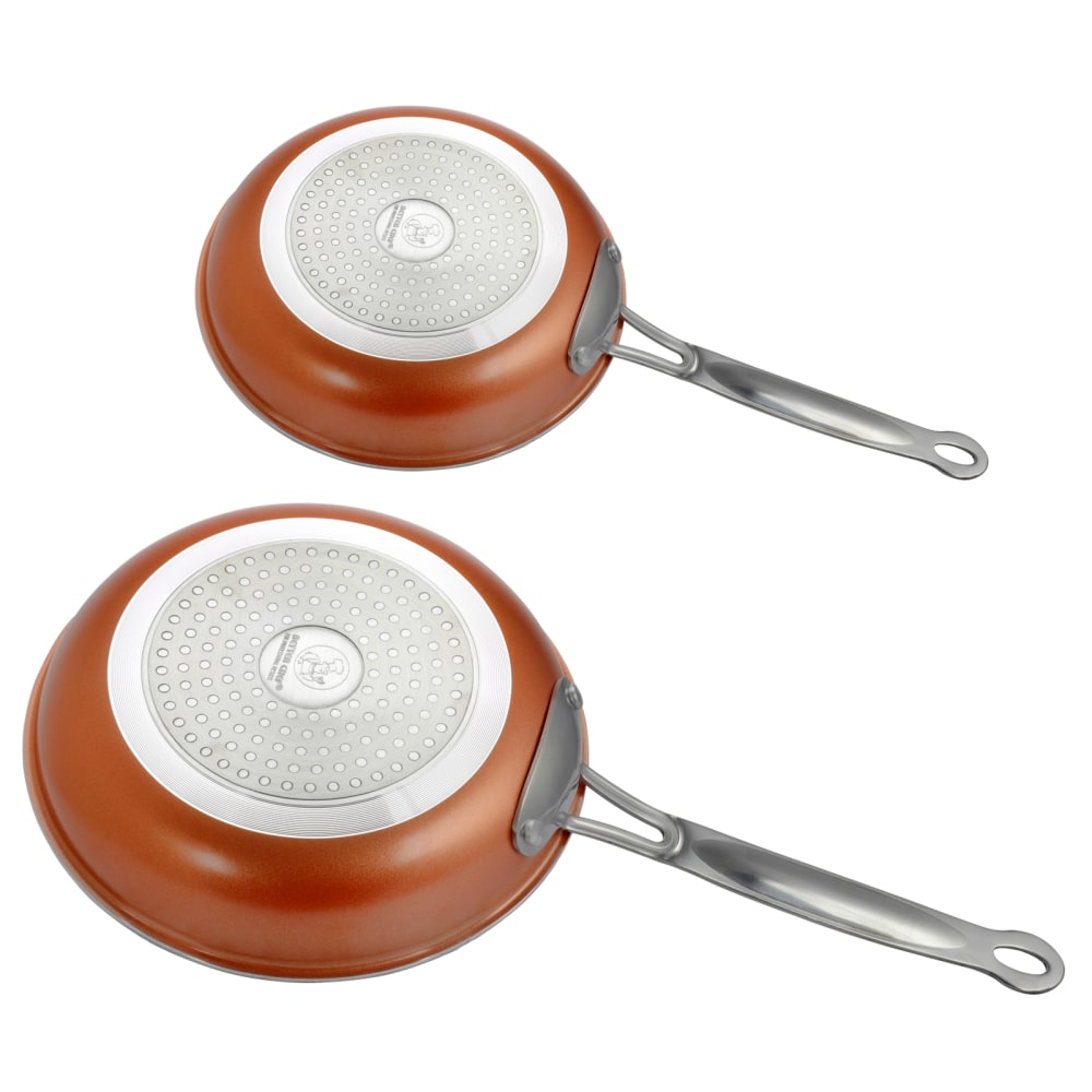 Better Chef Ceramic-Coated Non-Stick Fry Pans, Copper, Set Of 2 Pans