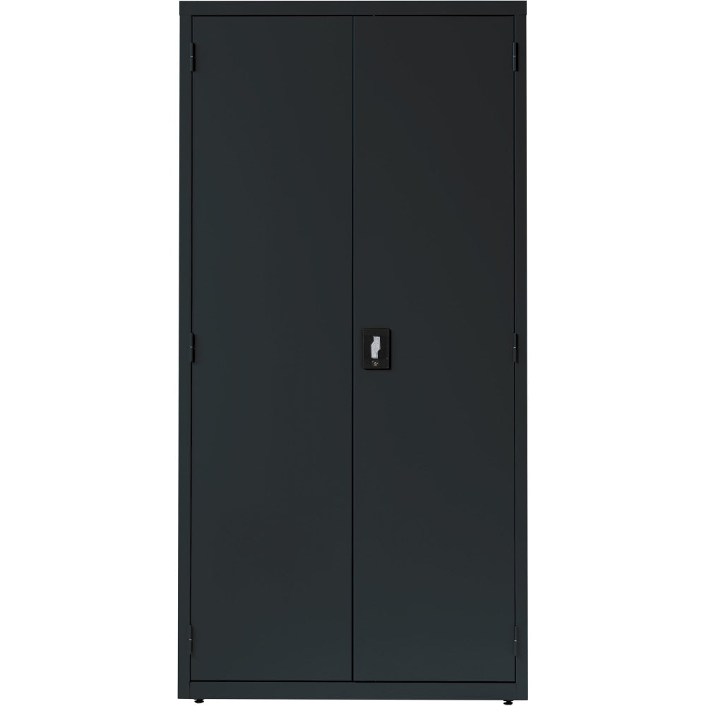 Lorell Fortress Series Steel Storage Cabinet 5-Shelf Adjustable, 24inD, Black