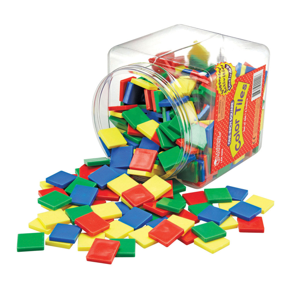 Learning Resources Square Color Tiles, Ages 3-12, Assorted Colors, Pack Of 400