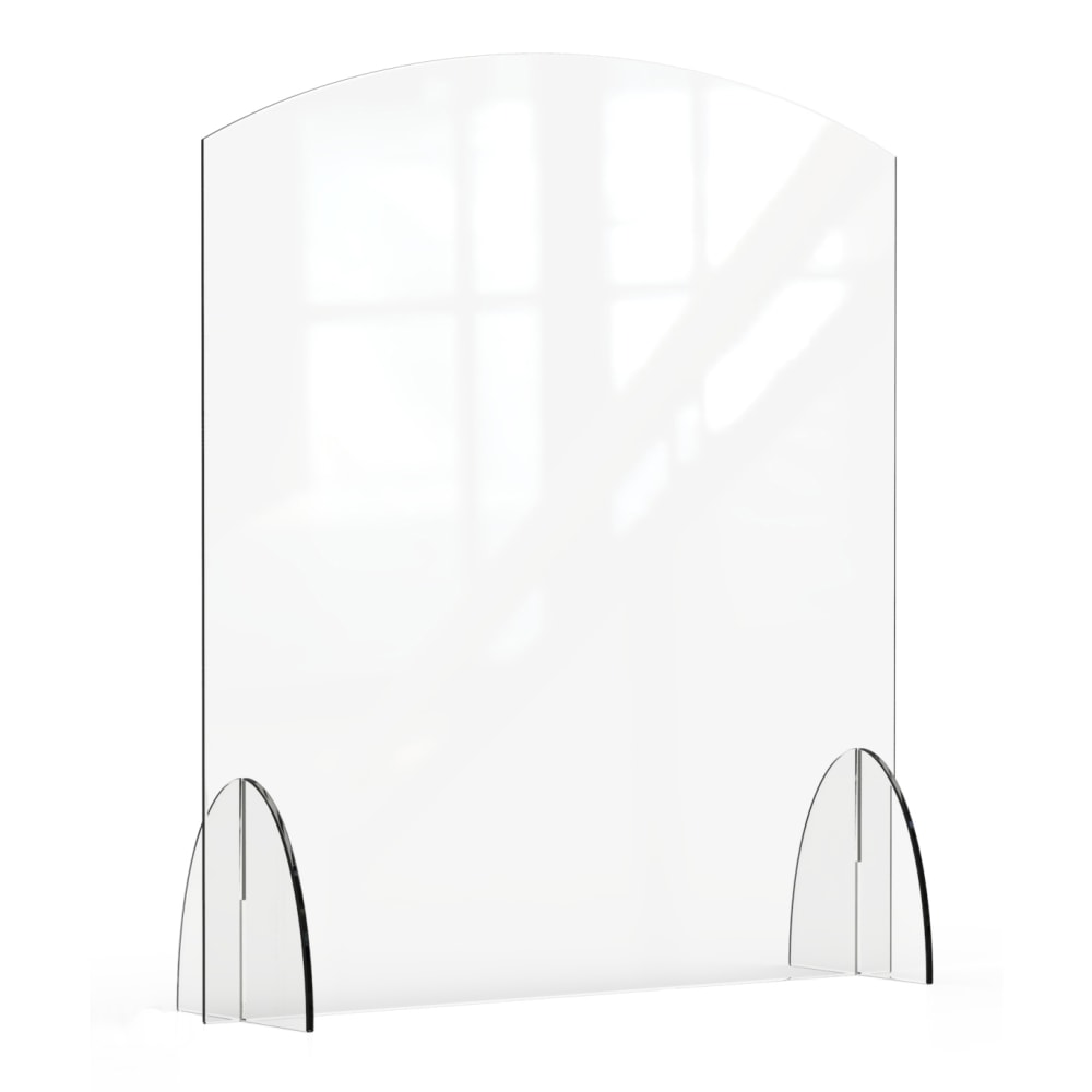 Rosseto Serving Solutions Avant Guarde Acrylic Sneeze Guard, 40in x 36in, Clear