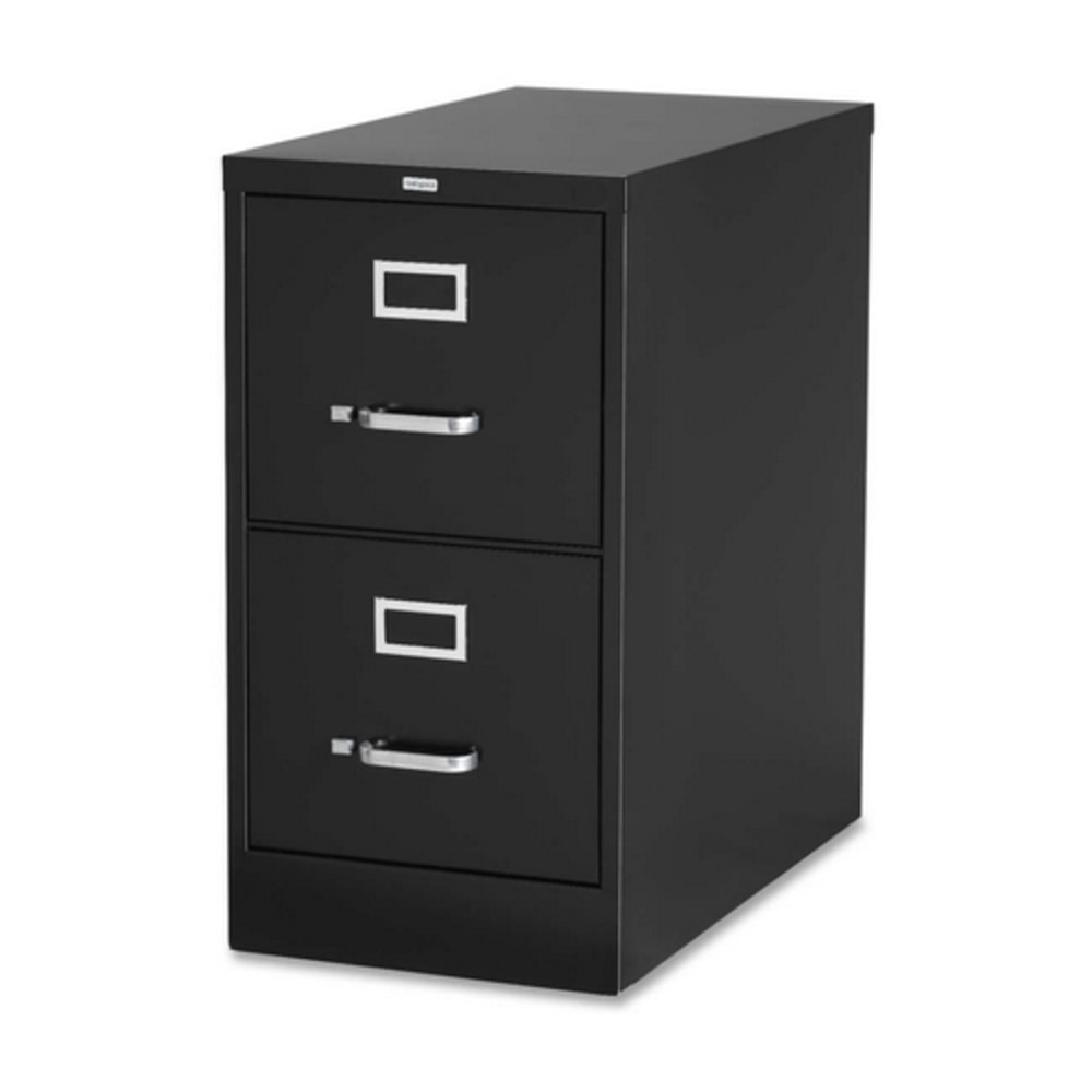 WorkPro 25inD Vertical File Cabinet, 2-Drawer, Black