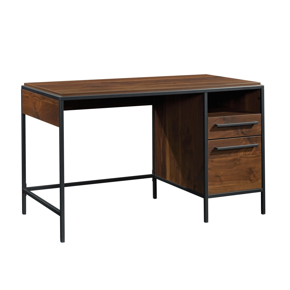 Sauder Nova Loft 49inW Single Pedestal Computer Desk, Grand Walnut