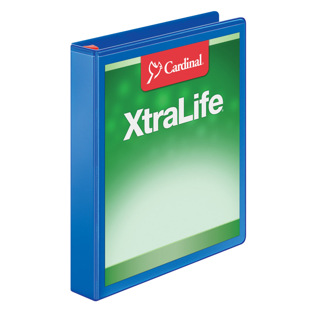 Cardinal XtraLife Locking Slant-D Ring 3-Ring Binder, 1in D-Rings, Blue