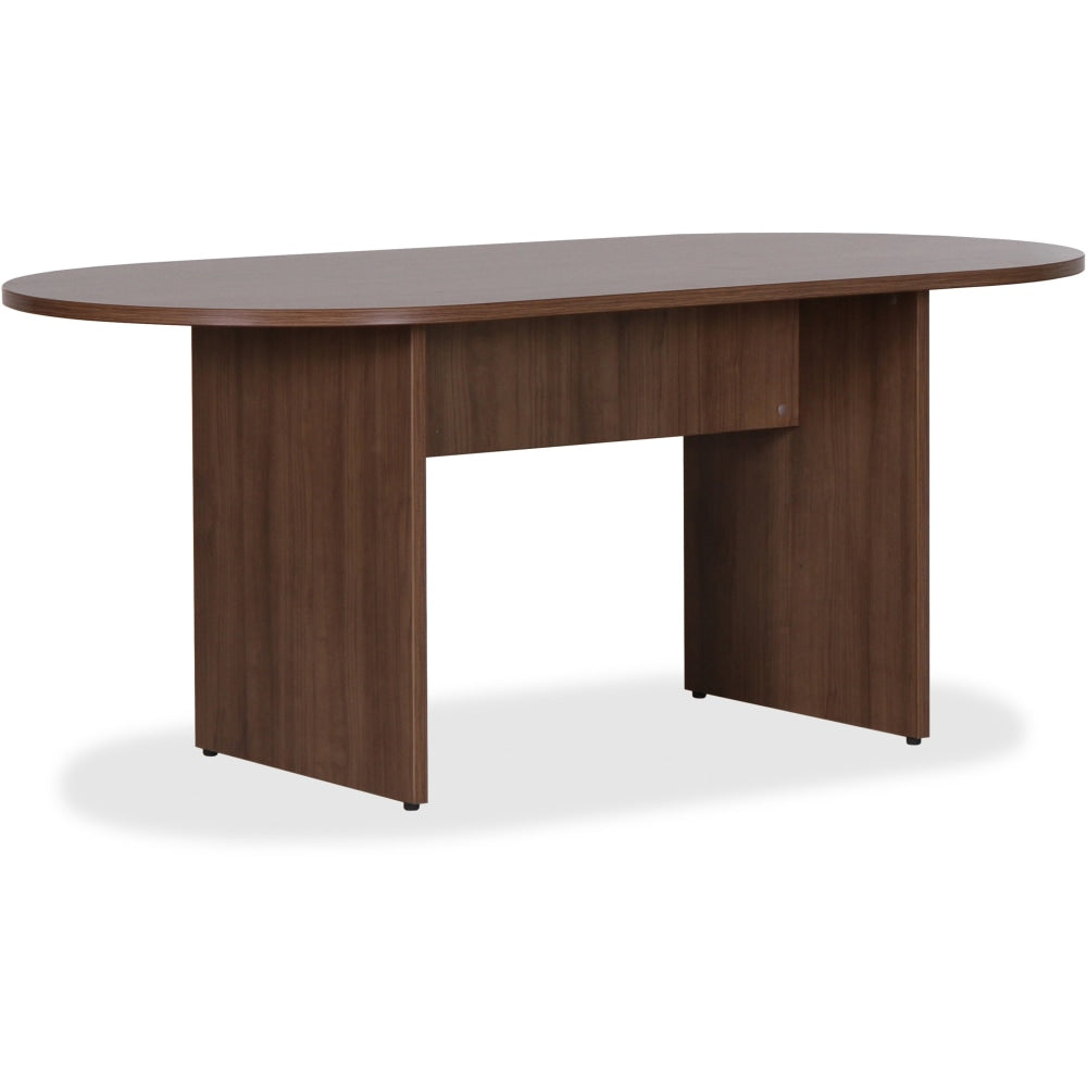 Lorell Essentials Laminate Oval Conference Table, 29-1/2inH x 72inW x 36inD, Walnut