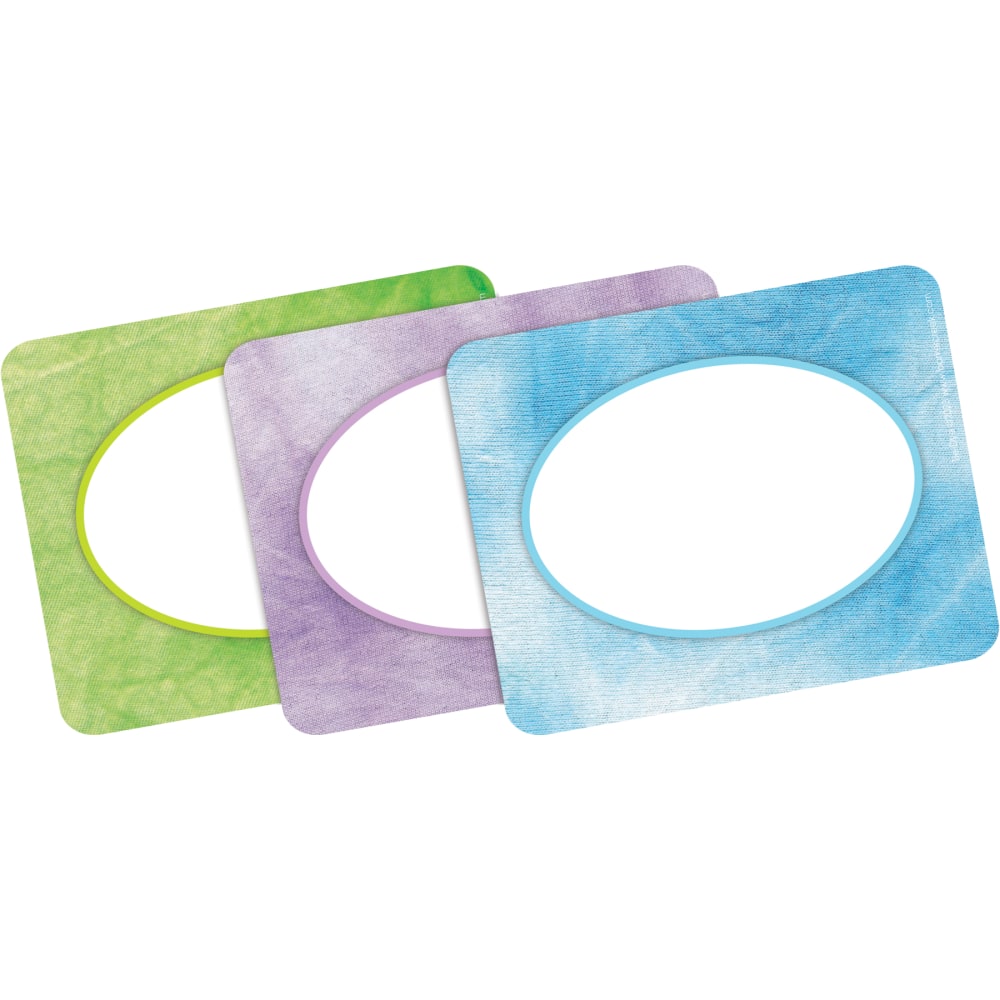 Barker Creek Self-Adhesive Name Tags, 2-3/4 x 3-1/2in, Tie-Dye, Pack Of 45 Name Tags