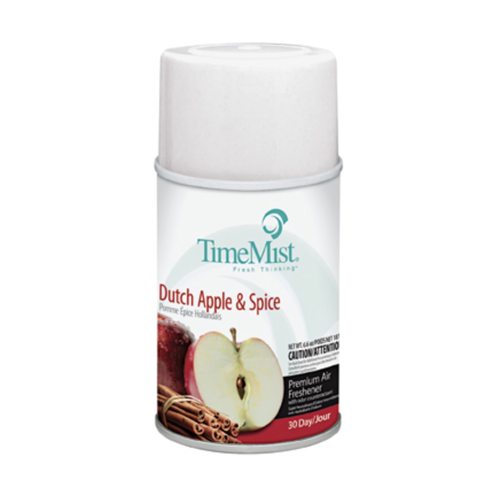 TimeMist Premium Metered Air Freshener Refill, 6.6 Oz, Dutch Apple & Spice, Carton of 12 Units