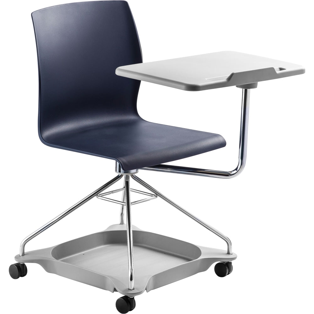 National Public Seating CoGo Series 25inW Student Desk And Mobile Tablet Arm Chair, Blue