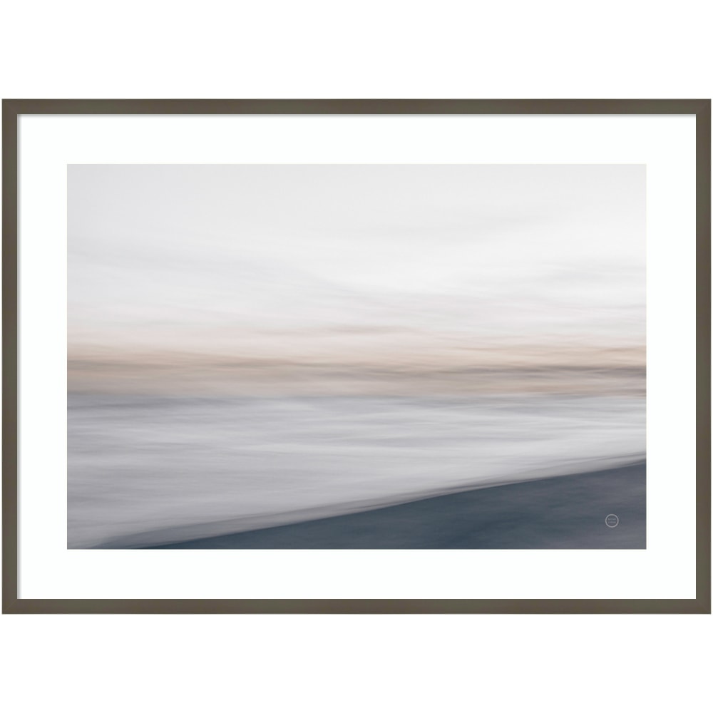 Amanti Art Waves Move Me I by Nathan Larson Wood Framed Wall Art Print, 41inW x 30inH, Gray