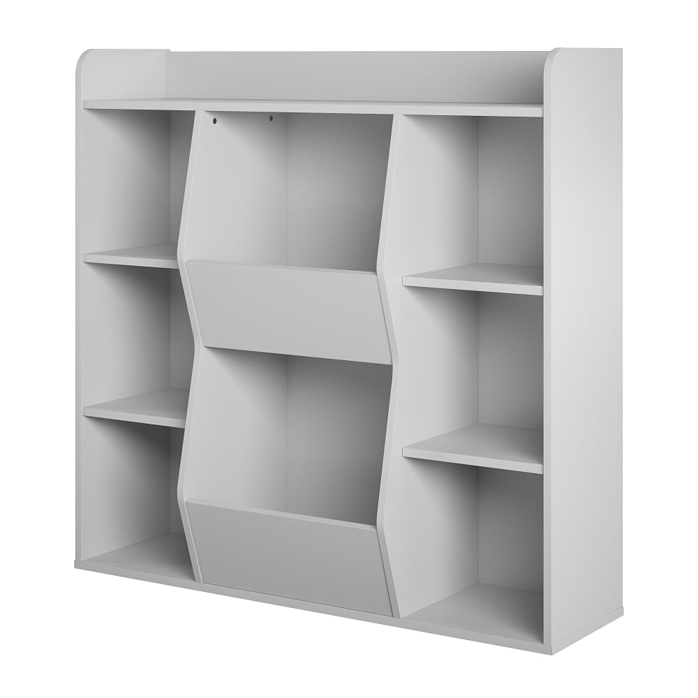 Ameriwood Home Nathan Kids 41inH 8-Cube Large Toy Storage Bookcase, Gray