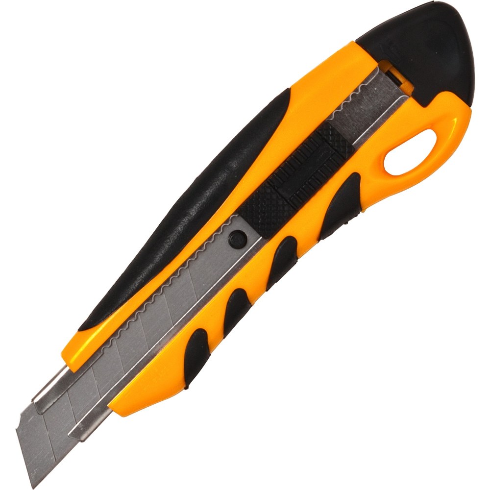 Sparco Anti-Slip Utility Knife, Yellow/Black