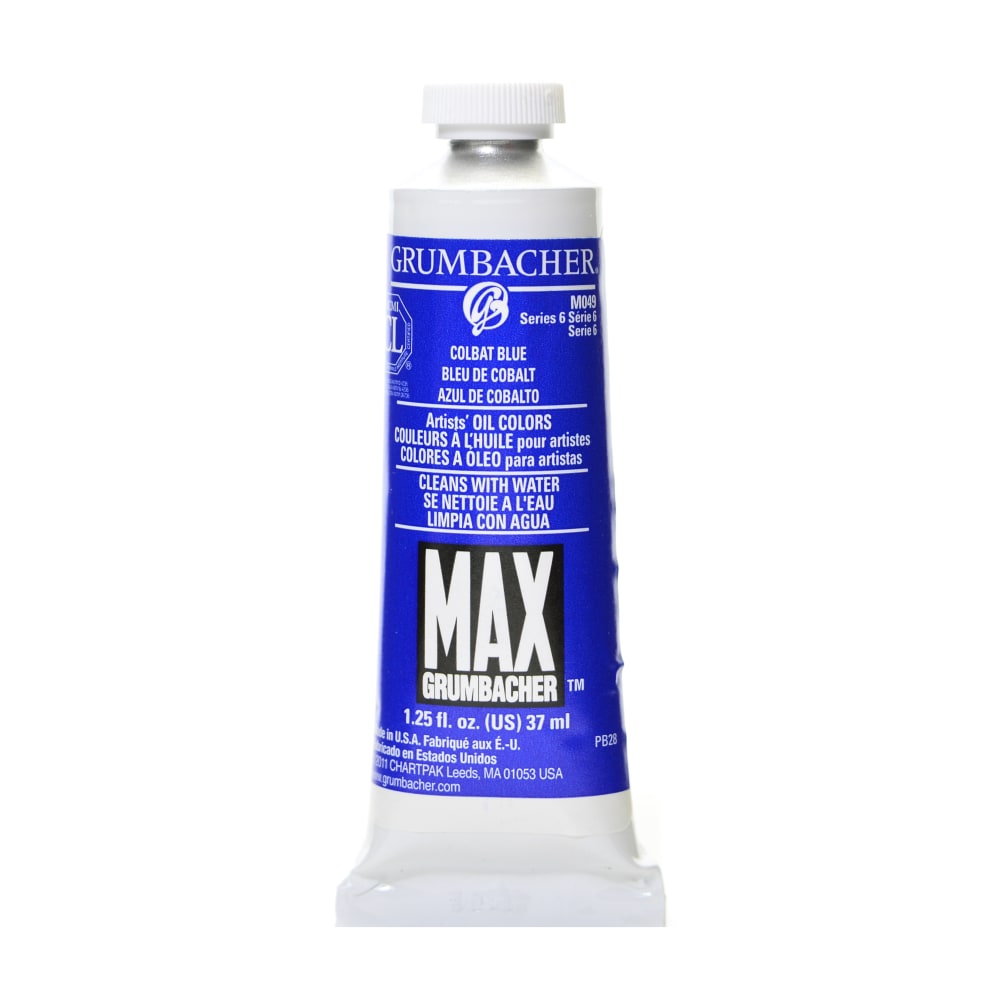 Grumbacher Max Water Miscible Oil Colors, 1.25 Oz, Cobalt Blue