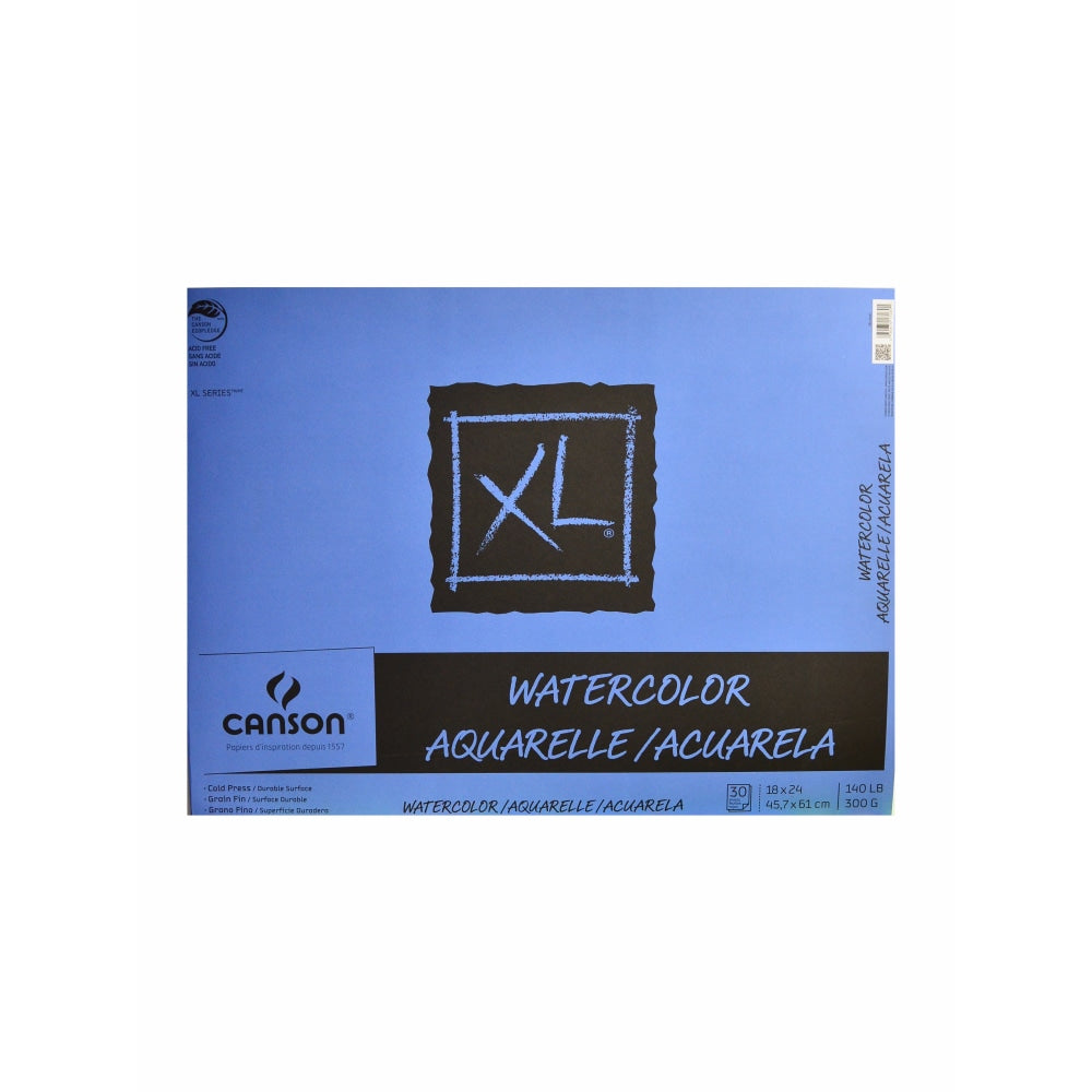 Canson XL Watercolor Pad, 18in x 24in, 30 Sheets Per Pad